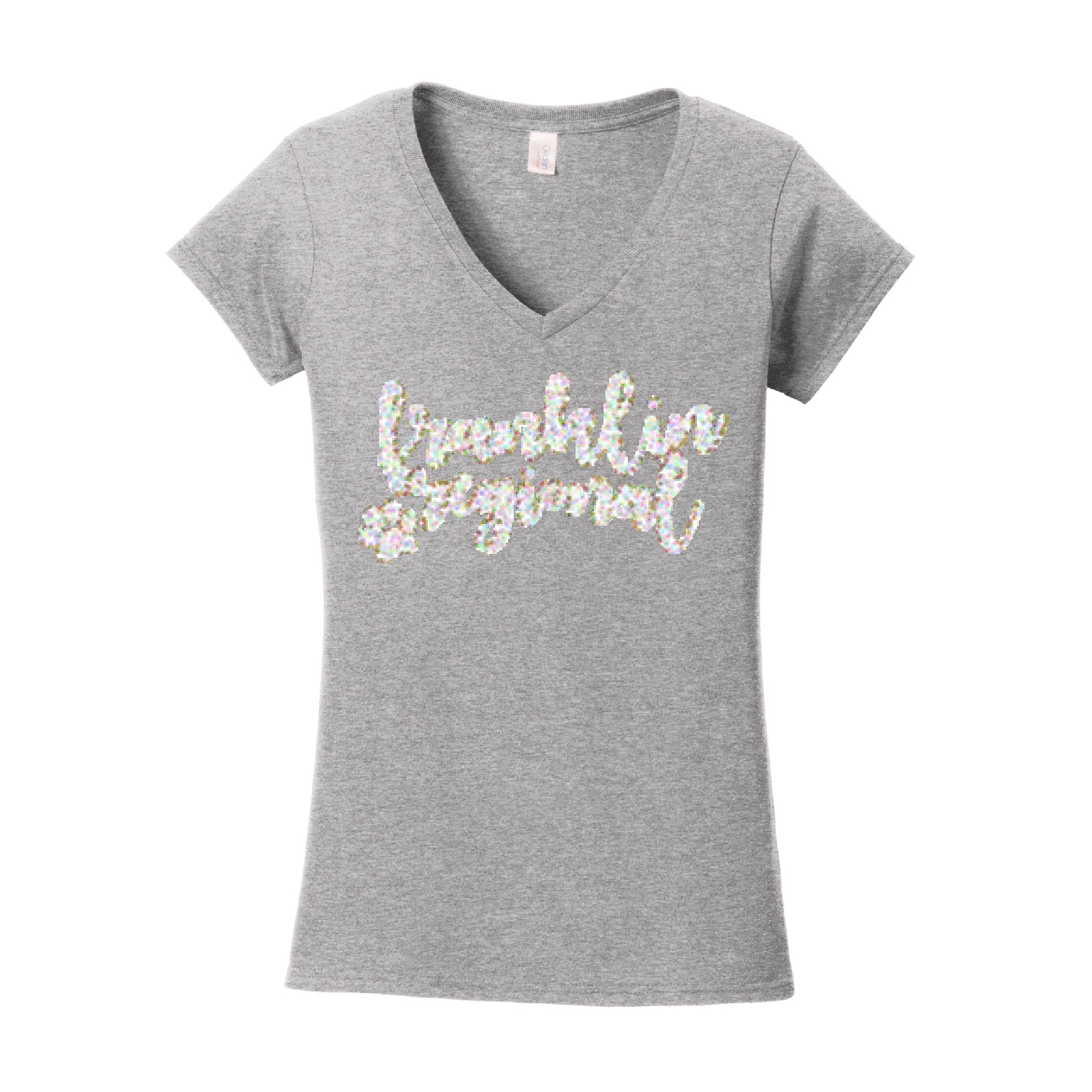 District Women’s Perfect Tri V-Neck GLITTER (Available in Multiple Colors)